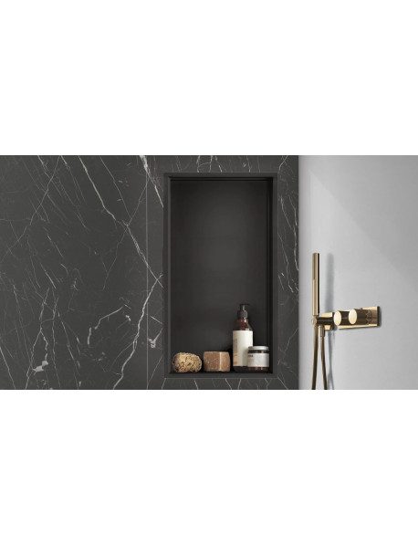 Niche de douche en inox laquée noire – Design et moderne