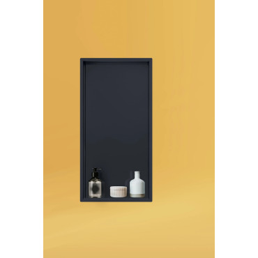 Niche de douche en inox laquée noire – Design et moderne 2