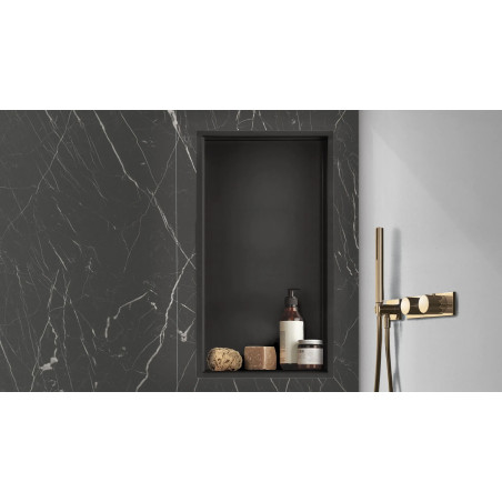 Niche de douche en inox laquée noire – Design et moderne
