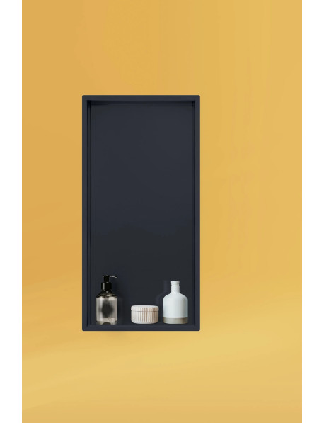 Niche de douche en inox laquée noire – Design et moderne