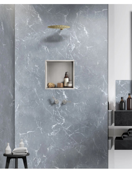 Niche de douche en inox brossée mat – Design et moderne