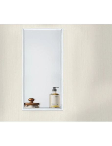 Niche de douche en inox laquée blanche – Design et moderne