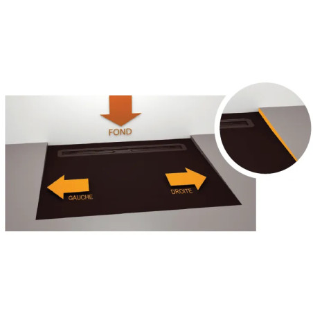 Profilé linéal inox en biseau pour liaison sol/sol - Qualité