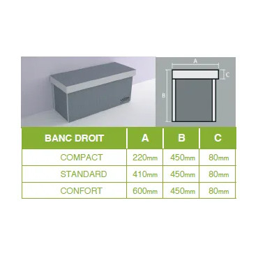 Banc HANANO - étanche et esthétique 2