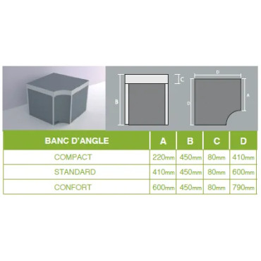 Banc SALSILA angle - Qualité et esthétique 2