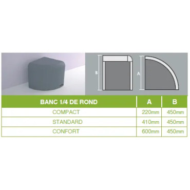 Banc TASTAMA 1/4 rond - Qualité et esthétique 2