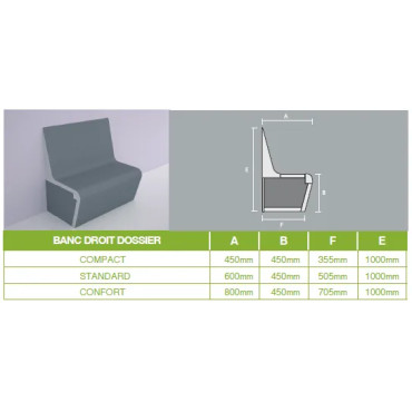 Banc SARAFON avec dossier - Qualité et esthétique 2