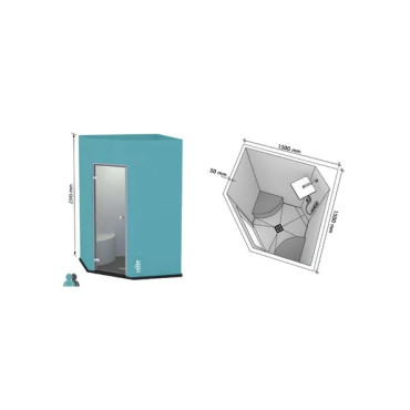 Cabine HASNA 1500x1500 - étanche