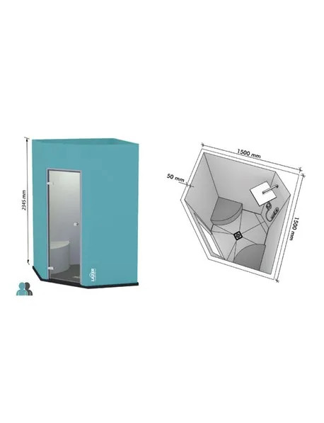 Cabine HASNA 1500x1500 - étanche