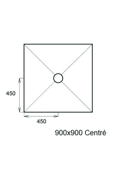 Receveur avec pente pour siphon Linodouche - étanche