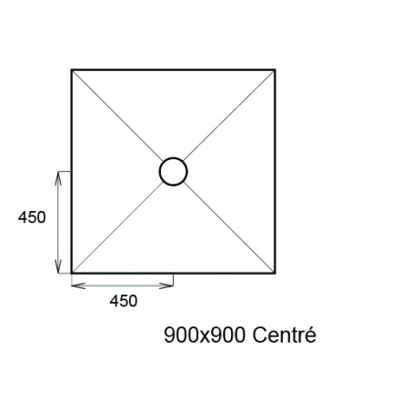 Receveur avec pente pour siphon Linodouche - étanche