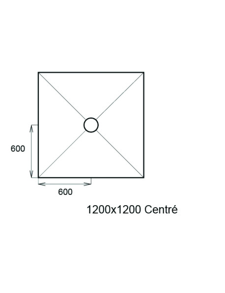 Receveur avec pente pour siphon Linodouche - étanche