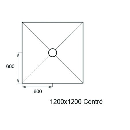 Receveur avec pente pour siphon Linodouche - étanche