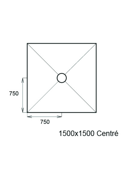 Receveur avec pente pour siphon Linodouche - étanche