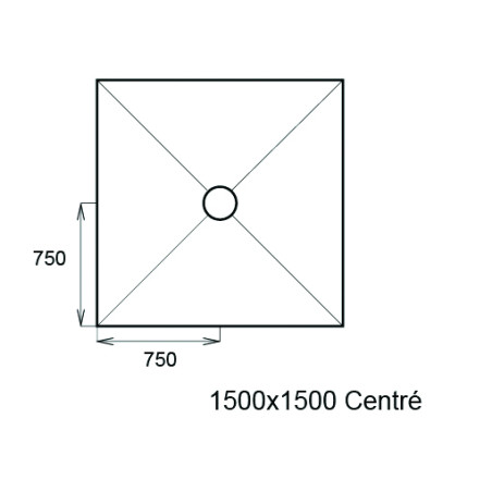 Receveur avec pente pour siphon Linodouche - étanche