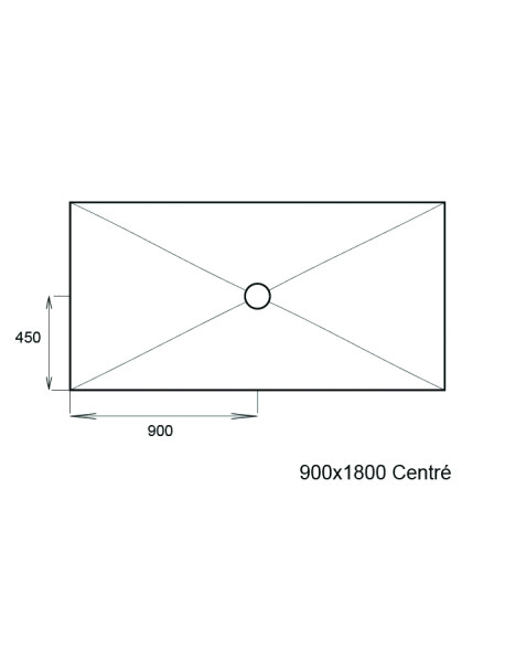 Receveur avec pente pour siphon Linodouche - étanche