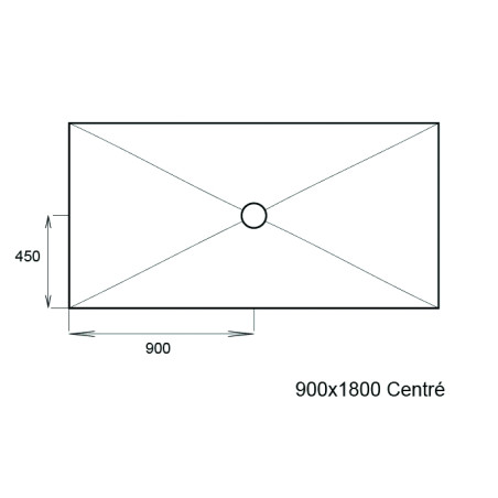Receveur avec pente pour siphon Linodouche - étanche