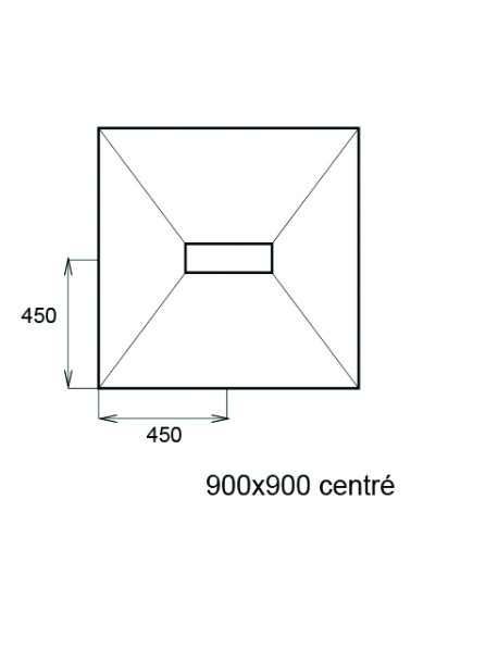 Receveur avec pente pour siphon Linodouche - étanche