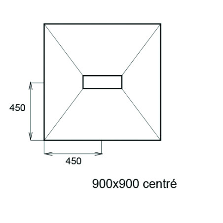Receveur avec pente pour siphon Linodouche - étanche