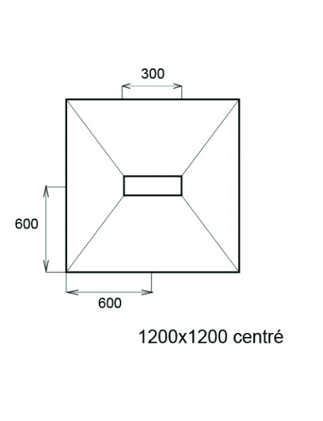 Receveur avec pente pour siphon Linodouche - étanche
