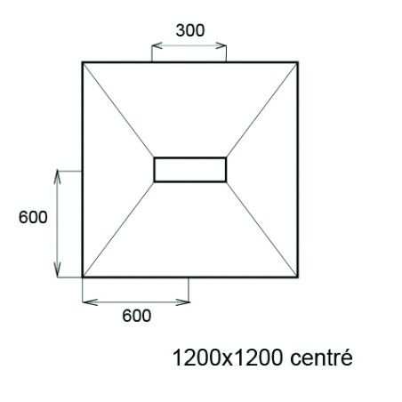 Receveur avec pente pour siphon Linodouche - étanche