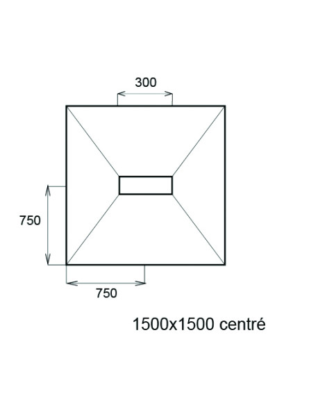 Receveur avec pente pour siphon Linodouche - étanche