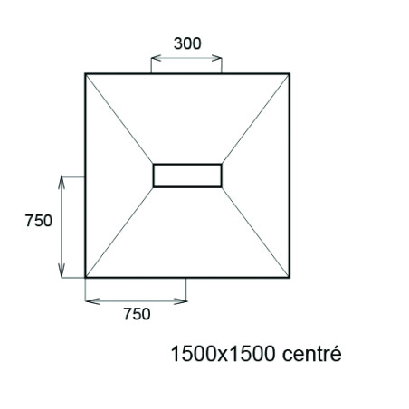 Receveur avec pente pour siphon Linodouche - étanche