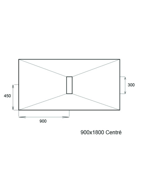Receveur avec pente pour siphon Linodouche - étanche