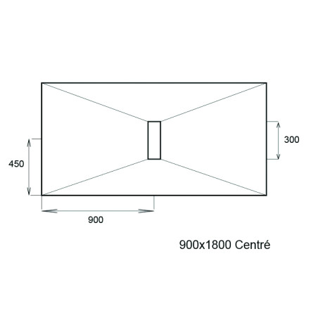 Receveur avec pente pour siphon Linodouche - étanche
