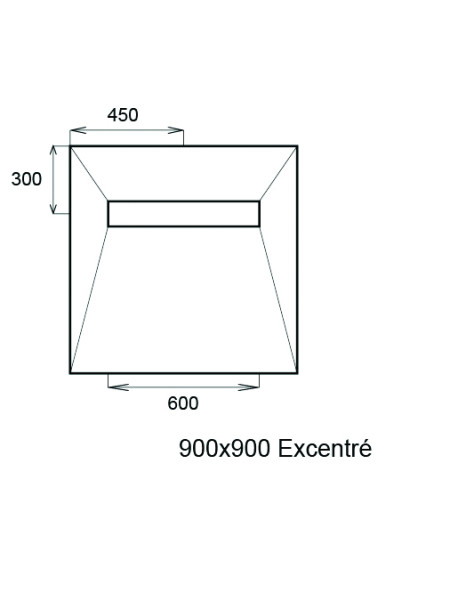 Receveur avec pente pour siphon Linodouche - étanche