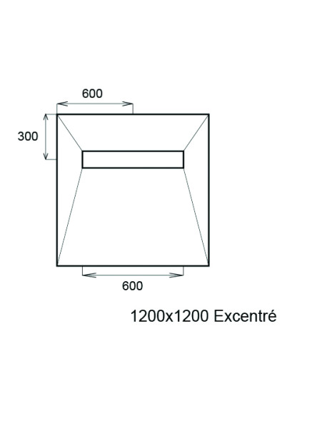 Receveur avec pente pour siphon Linodouche - étanche